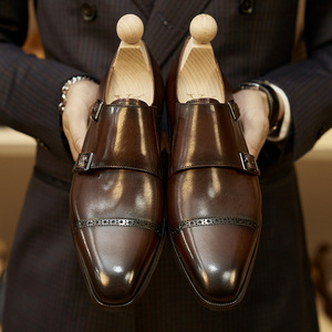 Chaussures Munk de Haute Qualité à Lacets, Bout Pointu, Antidérapantes, Respirantes, Légères, Motif Patchwork, Décontractées et Habillées pour Hommes - Product Image 3