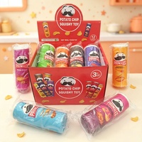Nouveauté Jouet Squishy en forme de boîte de chips, à remontée lente, anti-stress, jouet à presser, simulation de boîte de collation, pour cadeau et vente en gros