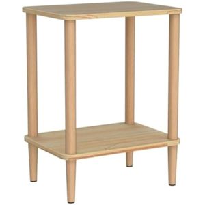 Mesita de noche de madera maciza con estante de almacenamiento, mesa de centro pequeña para dormitorio, sala de estar, uso para adultos - Product Image 5