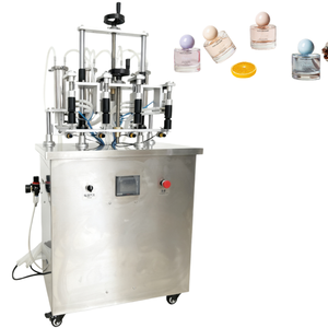 Máquinas de Llenado de Botellas de Líquido Pequeñas, Máquina de Llenado al Vacío Semiautomática de 4 Cabezales para Botellas de Perfume, para Uso Cosmético - Product Image 2