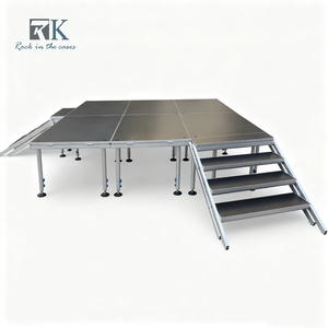 Scène en aluminium durable pour événements et concerts 1,22*1,22m 1*2m Plateforme de scène extérieure pour spectacles - Product Image 1