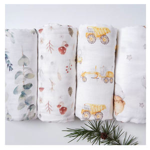 Üreticinin yumuşak örme gazlı bez Wrap battaniye 700 baskılar çift katmanlar 200TC iplik sayısı düz festivali yatak yenidoğan hediyeler - Product Image 1