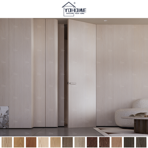 Yohome Hiện Đại Vô Hình Thiết Kế Cửa Chất Lượng Cao Khung Nhôm Gỗ Sồi Trắng Composite Rắn Gỗ Ẩn Cửa Ra Vào Cho Phòng Ngủ - Product Image 4