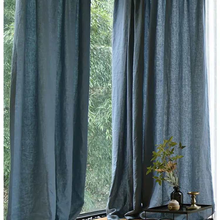 Best Selling High Quality Wholesale Classic Curtain for Living Room Bedroom Window 100% French Linen Curtain