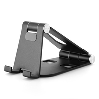 Support de téléphone de bureau pliable en aluminium de qualité supérieure avec logo personnalisé Cadeau promotionnel Support de téléphone portable réglable en métal