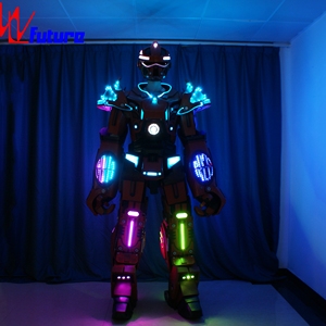 Costumes de mascotte de robot <span class=keywords><strong>guerrier</strong></span> LED 3D programmable, transformateur géant, marcheur sur échasses, vêtements de performance avec de gros éclairages LED - Product Image 5
