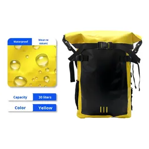 Mochila Impermeable para Deportes al Aire Libre, Bolsa Seca con Cierre Enrollable, Correas Dobles para los Hombros, Gran Capacidad, Bolsa Seca de PVC para Natación - Product Image 6