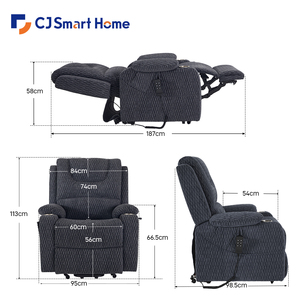 Sillón Reclinable CJSmart Home con Respaldo Plano que se Reclina Completamente a 180 Grados para Salón de Belleza con Reposacabezas - Product Image 1
