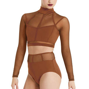 MiDee Ensembles de danse <span class=keywords><strong>jazz</strong></span> pour femmes 2 pièces à manches longues K-Pop Stage Costume Splicing Design Performance Outfit pour le groupe de compétition - Product Image 4