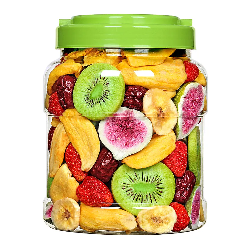 250g đóng hộp đông khô thực phẩm dâu tây Mít khác nhau hỗn hợp trái cây sấy khô đóng băng trái cây sấy khô