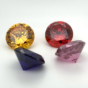 อัญมณี HQ 25มม. 30มม. 40มม. 50มม. พลอยหลากสีสีเหลืองชมพูลูกบาศก์เซอร์โคเนียเพชร5A เจียระไนแบบปราดเปรื่อง - Product Image 3