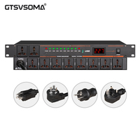 GTSVSOMA Séquenceur d'alimentation professionnel 10 canaux 4500W haute puissance, tension universelle, écran rétroéclairé, en métal, multi-appareils