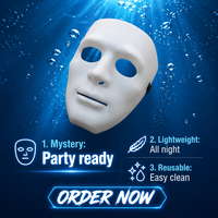 Masques intégraux imperméables en PVC lumineux à LED pour Halloween, le Poisson d'avril, les fêtes de remise des diplômes, le cosplay, les personnages historiques et Anony Mous Guy