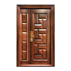最便宜的装饰外钢门土耳其风格主前防盗安全钢门