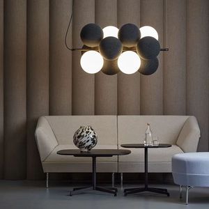 <span class=keywords><strong>Design</strong></span> minimalista lampada a sfera a bolle di lusso creativo con luci a sospensione per sala da pranzo Nordic velluto - Product Image 4