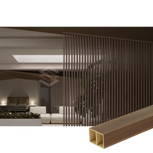 ONSUN Colonne carrée creuse en WPC étanche pour l'intérieur avec plafond en grain de bois et tube en bois - Product Image 3