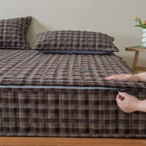 100% Coton 720 °   Protège-<span class=keywords><strong>matelas</strong></span> matelassé respirant à fermeture éclair, <span class=keywords><strong>housse</strong></span> <span class=keywords><strong>de</strong></span> lit 6 faces pour usage domestique et hôtelier, drap-<span class=keywords><strong>housse</strong></span> intégral - Product Image 5