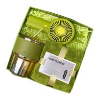 Ensemble cadeau de voyage personnalisé avec logo, bouteille d'eau, ventilateur, cadeaux de mariage pour la Saint-Valentin, boîte cadeau