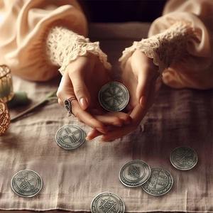 ソロモン王 プレミアム 合金製 儀式用 タリスマン ジュピター アミュレット コイン 保護 富 瞑想のための神聖なシンボル メッキ加工 - Product Image 5