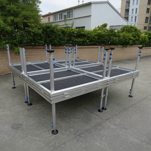 Aluminum Insert-Leg <b>Stage</b> Deck Heavy Duty Anti-Slip <b>Platform</b> Portable Modular <b>Stage</b> for Wedding Concert Events - Product Image 1