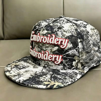 Gorras de Béisbol de Camuflaje con Estampado Hip Hop, Fabricante Mayorista, Visera Plana, Bordado 3D, Gorra de Camuflaje Personalizada