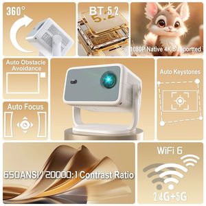 Proyector Inteligente para Exteriores TP350 Exclusivo para Comercio Transfronterizo, Android 13 con <span class=keywords><strong>Netflix</strong></span>, 1080P HD, 650 Lúmenes, Control por Voz, Diseño Portátil - Product Image 2