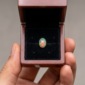 Ópalo Etíope Natural Cabujón Corte Ovalado Gema Suelta Multicolor con Efecto de Fuego para Joyería - Product Image 6