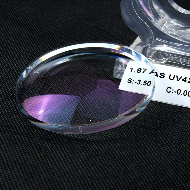 Vendita calda 1.67 taglio blu HMC a visione singola Anti Bule Ray Uv420 lente a taglio blu ottica