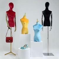 Magasin de vêtements adulte femmes haut du corps présentoir Mannequin PP matériel doré soutien Linghua marque