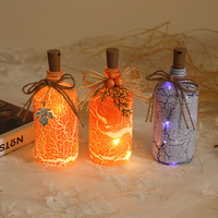 Neues Herbst-Erntefest-Dankesfest-Crackle-Glasgefäß, kann mit LED-Lichterketten beleuchtet werden, Heimdekoration, festliche Atmosphäre, Geschenk