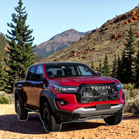 Pour HILUX ROCCO 2023 GR SPORT Modification Comprend Pare-chocs avant et arrière + calandre + sourcil de roue + phare + Kits de carrosserie feu arrière