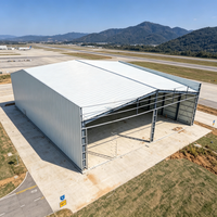 Hangar d'avion préfabriqué à grande portée en structure métallique, assemblage rapide, protection incendie, construction durable, résistant à l'usure