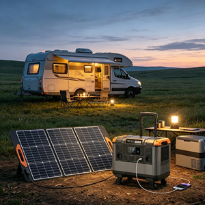 Estación de energía de 3000W y 2688Wh para camping en la UE sin conexión a la red, para camping en áreas remotas y respaldo de energía fuera de la red. - Product Image 1