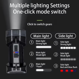 Lampe torche multifonctionnelle à LED blanche ultra-lumineuse de haute qualité, longue portée, rechargeable par USB, longue durée de vie, zoom extérieur - Product Image 5