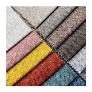 Échantillon gratuit Tissu textile pour la maison Canapés d'aspect lin bon marché pour la maison de luxe