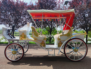 Calèche de mariage lumineuse style Cendrillon, calèche royale traditionnelle pour touristes, calèche à chevaux <span class=keywords><strong>d</strong></span>'extérieur - Product Image 3