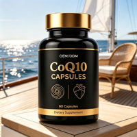 Capsules de CoQ10 (Coenzyme Q10) 60 unités Végétaliennes OEM ODM Fabricant de compléments alimentaires en marque blanche Vente en gros
