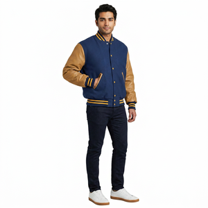 Chaqueta Varsity de Moda 2026 con Cuello Alto, Diseño Personalizado Transpirable Tipo Letterman, Hulk Grip, 100% Algodón para Hombre, para Invierno - Product Image 1