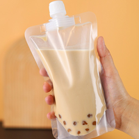 Pochettes Doypack jetables transparentes avec bec verseur pour emballage de boissons et jus, de 100ML à 500ML