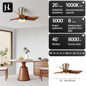 Ventilador de Techo Moderno con Luz LED Regulable, 3 Aspas de Madera, con Control Remoto, Motor BLDC, Ventilador de Techo de Madera con Motor de Corriente Continua - Product Image 5