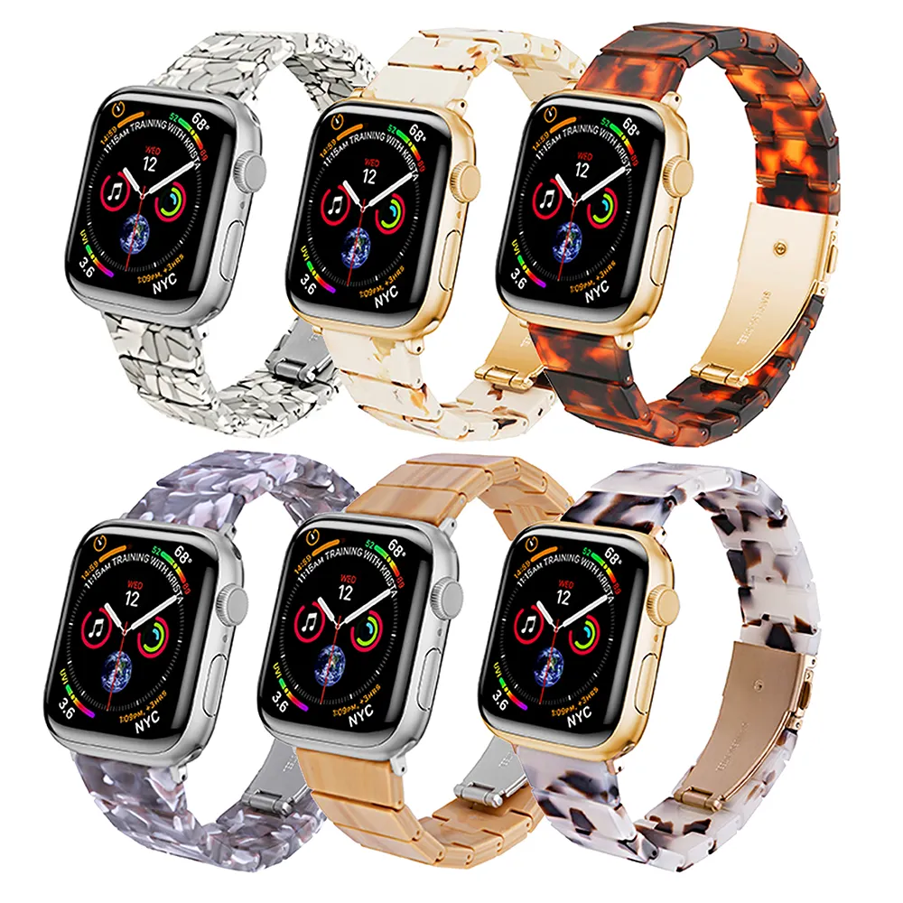 Cinturino in resina IVANHOE per cinturino Apple Watch 44mm 40mm 42mm 38mm Correa Loop 41mm 45mm per iWatch Series 7 6 se 5 4 3 bracciale