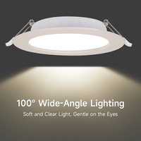 Plafonnier LED ultra-fin à trois couleurs dimmable 6W/9W/12W/18W, luminaire encastré pour salon, éclairage intérieur
