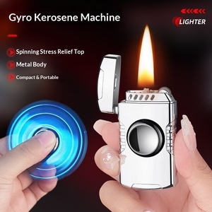 Briquet créatif miniature en métal à flamme douce, réglable, coupe-vent, portable, avec gyroscope intégré pour cigarettes - Vente en gros - Product Image 2