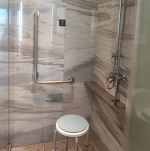 Barre d'appui en forme de T personnalisée, antidérapante, pour douche, supporte jusqu'à 500 lb, en acier inoxydable, pour salle de bain