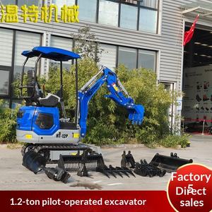 Miniexcavadora Agrícola Pequeña de 1.2 Toneladas para Exportación a Brasil, Operación Piloto, Máquina para Zanjas Pequeñas para Uso Doméstico, Gran Venta en Comercio Exterior - Product Image 1