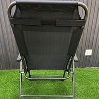 Chaise de pêche pliable portable à dossier haut, design moderne et simple, cinq positions réglables, pour camping, plage, bureau ou pause déjeuner