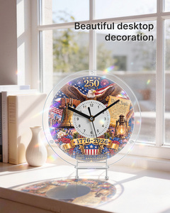 Horloge de bureau commémorative des 250 ans des États-Unis avec un design d'aigle et de la Cloche de la Liberté pour la décoration de la maison - Product Image 5