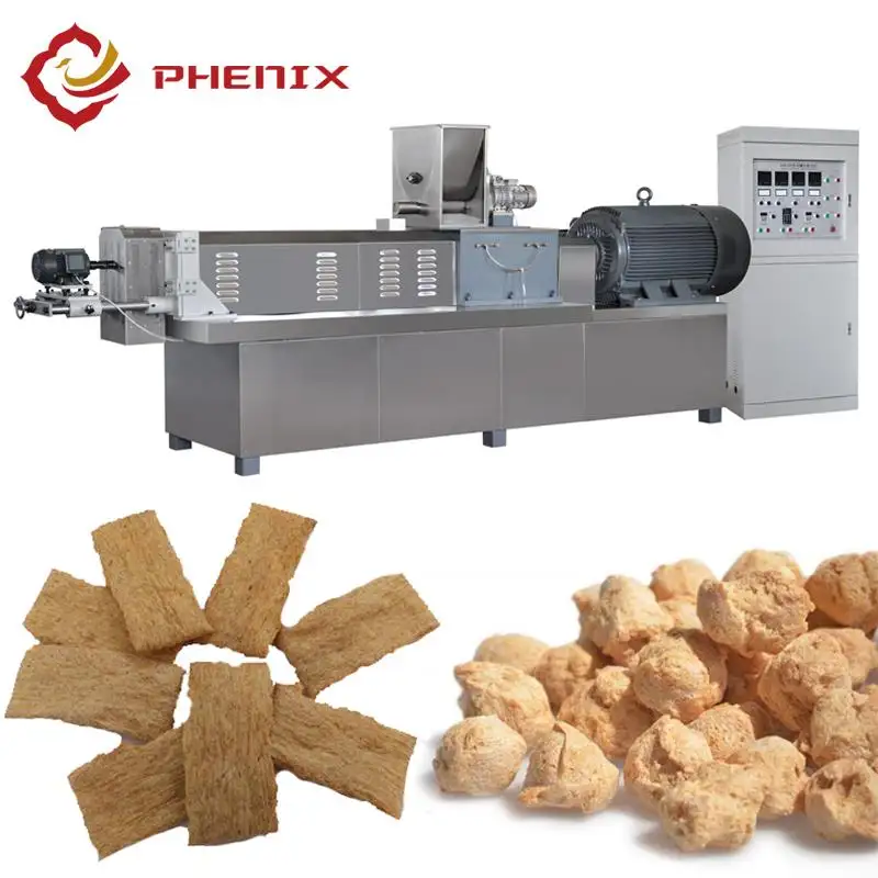 Textured vegetable soy bean meat protein extruder machine