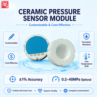 Capteur de pression céramique à diaphragme flush, précision 1 %, pour type isolé et utilisation en système d'équipement