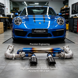ท่อไอเสียไทเทเนียม Valvetronic Catback สำหรับรถยนต์ 991.2 3.0T ปี 2016-2017 ชุดอัพเกรดประสิทธิภาพท่อไอเสียแบบ Downpipe - Product Image 1